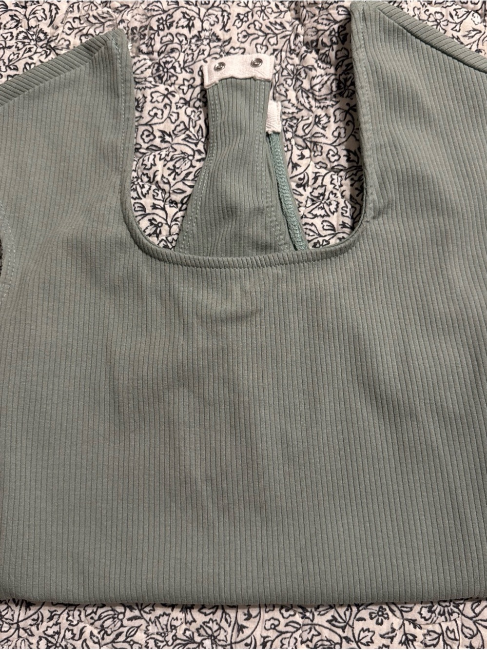Altar’d State Ribbed Sage Green Body Suit- NWOT